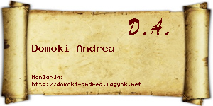 Domoki Andrea névjegykártya